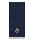 Écharpe en drap de laine avec franges et logo Legacy