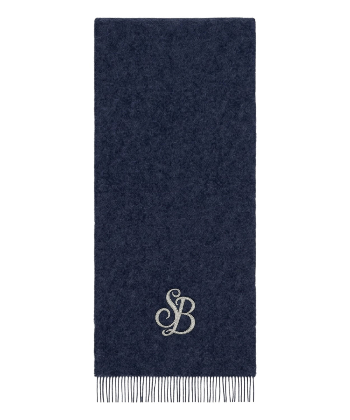 Écharpe en drap de laine avec franges et logo Legacy