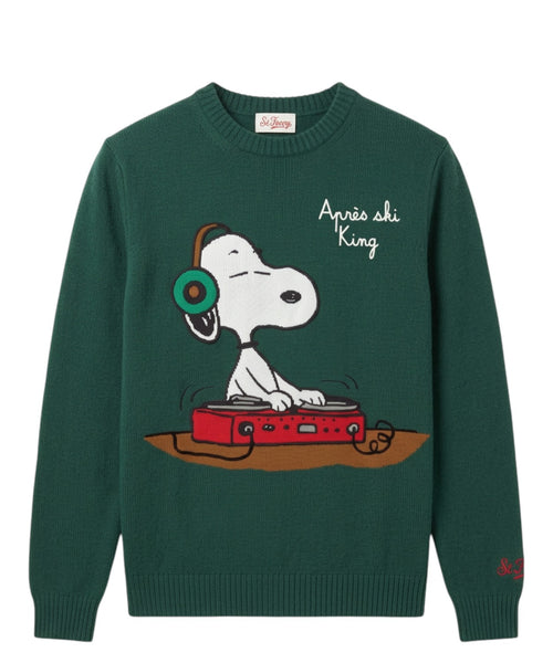 Pull Heron en mélange cachemire avec broderie Snoopy