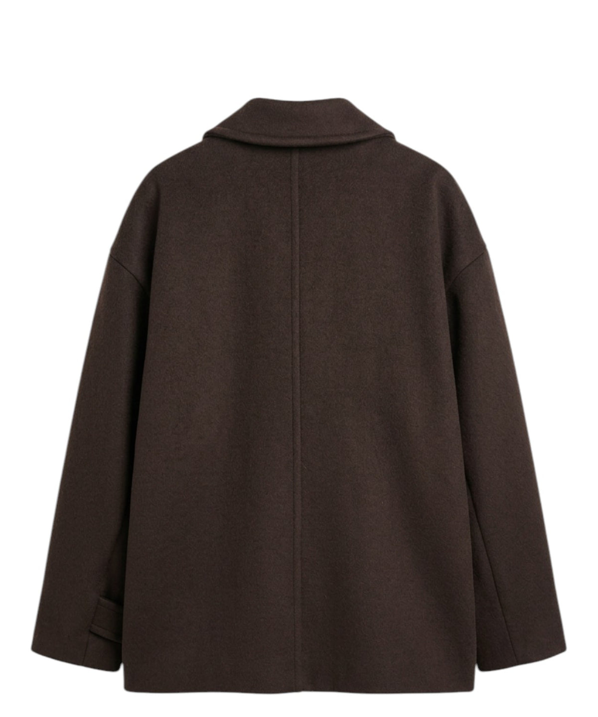 Marella Fiumana Manteau court croisé en drap de laine