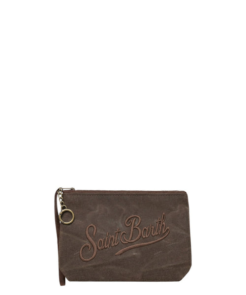 Pochette Aline Mini en velours côtelé avec logo