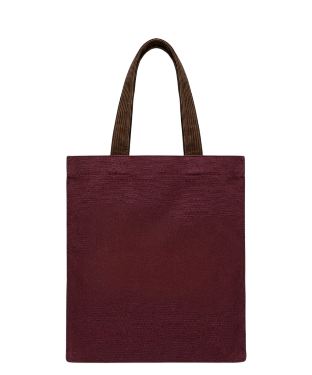 Sac Essential en toile cirée avec anses en velours côtelé