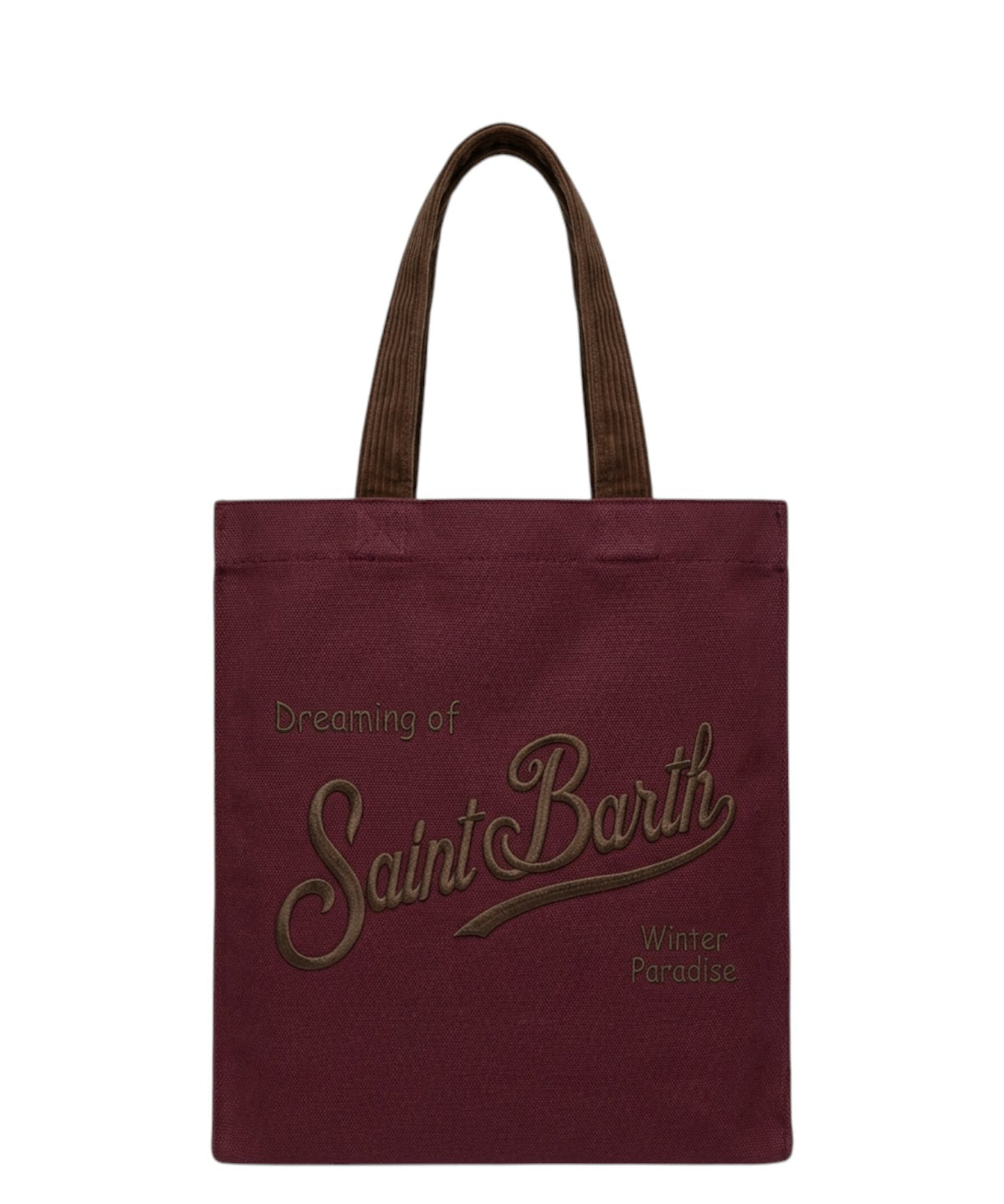 Sac Essential en toile cirée avec anses en velours côtelé