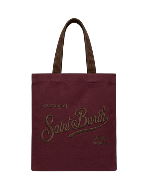 Sac Essential en toile cirée avec anses en velours côtelé