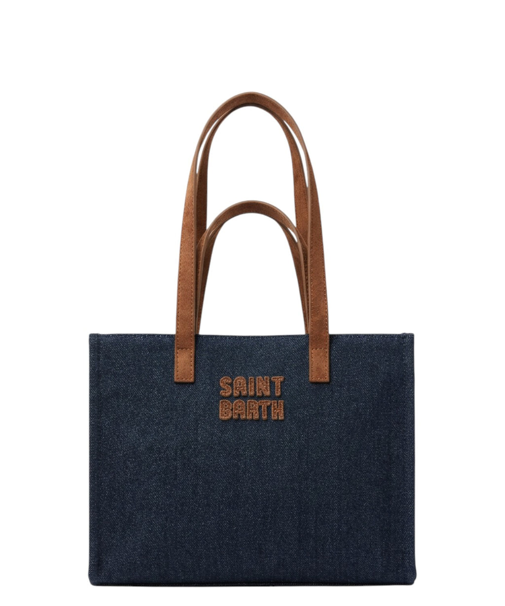 Sac MC2 Saint Barth Jour Midi en daim et denim