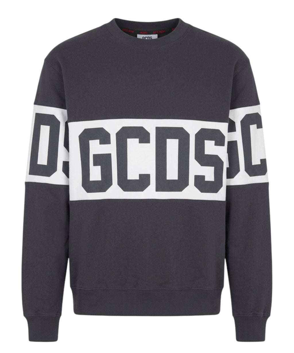 Sweat-shirt GCDS à col rond avec bande logo contrastante