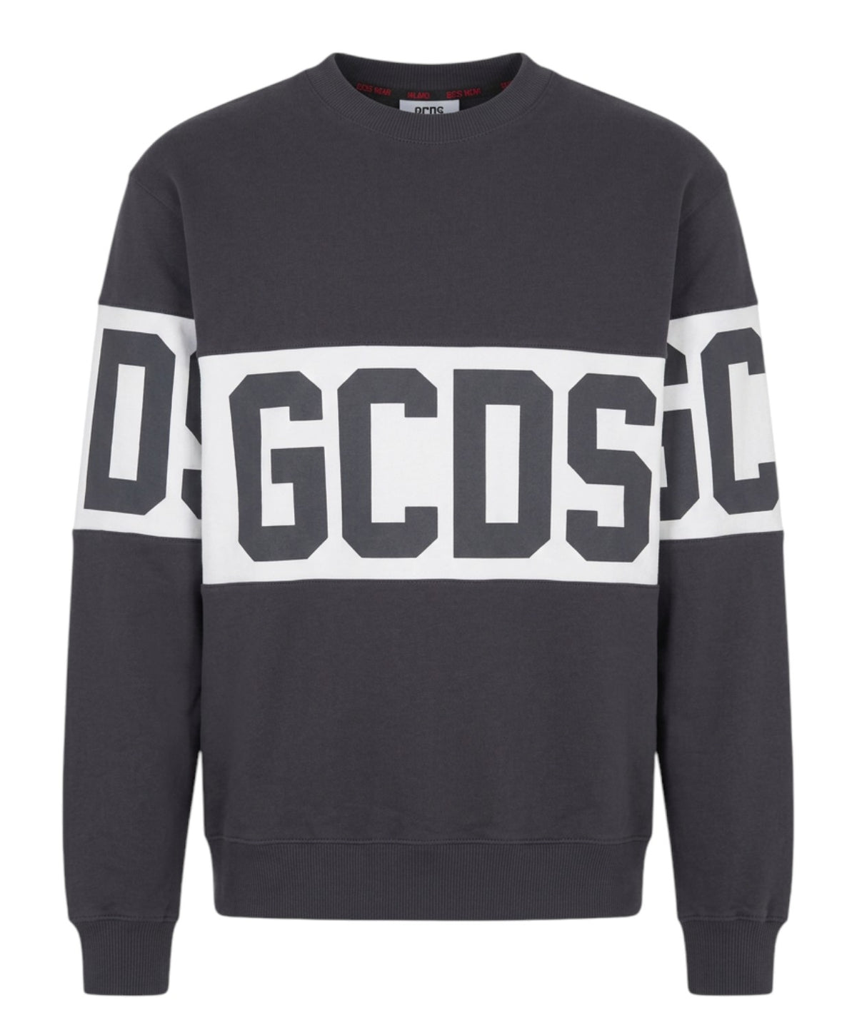 Sweat-shirt GCDS à col rond avec bande logo contrastante