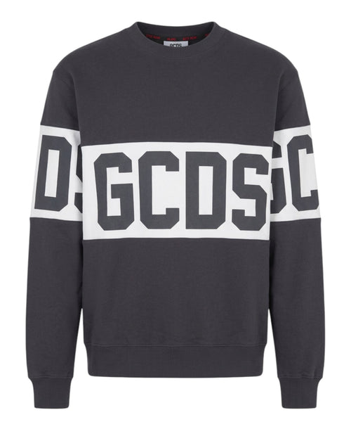 Sweat-shirt GCDS à col rond avec bande logo contrastante