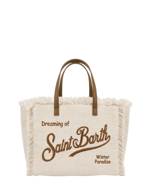 Sac Colette en velours côtelé avec logo et bandoulière