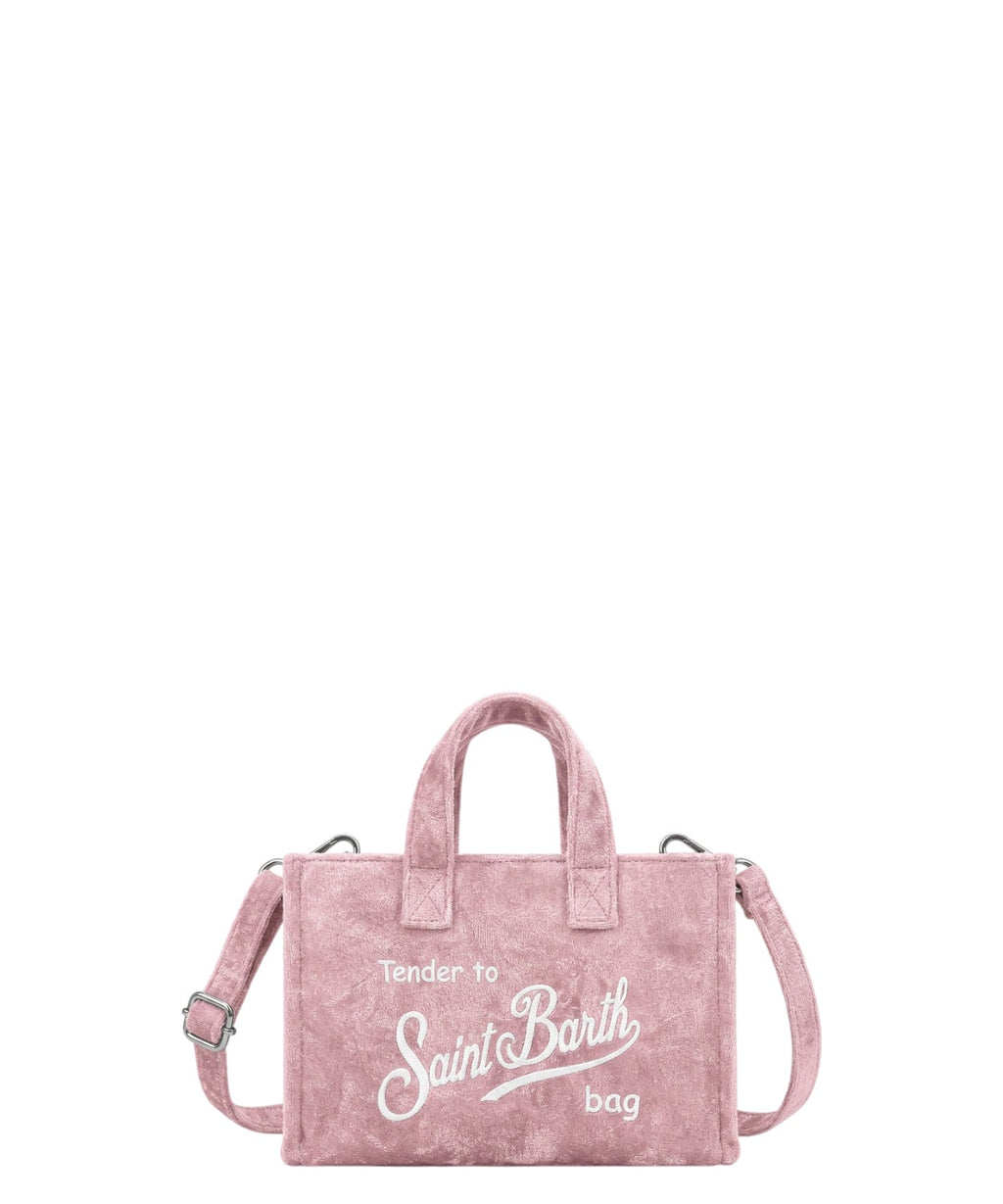 Phone Bag in Velluto con Logo
