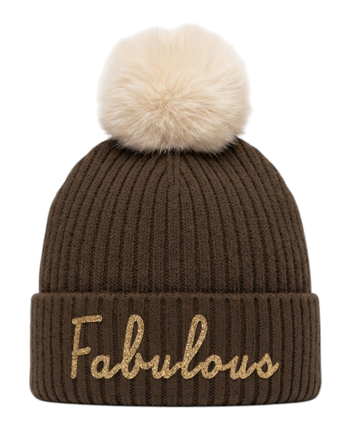 Berretto Wengen in misto cashmere con pompon