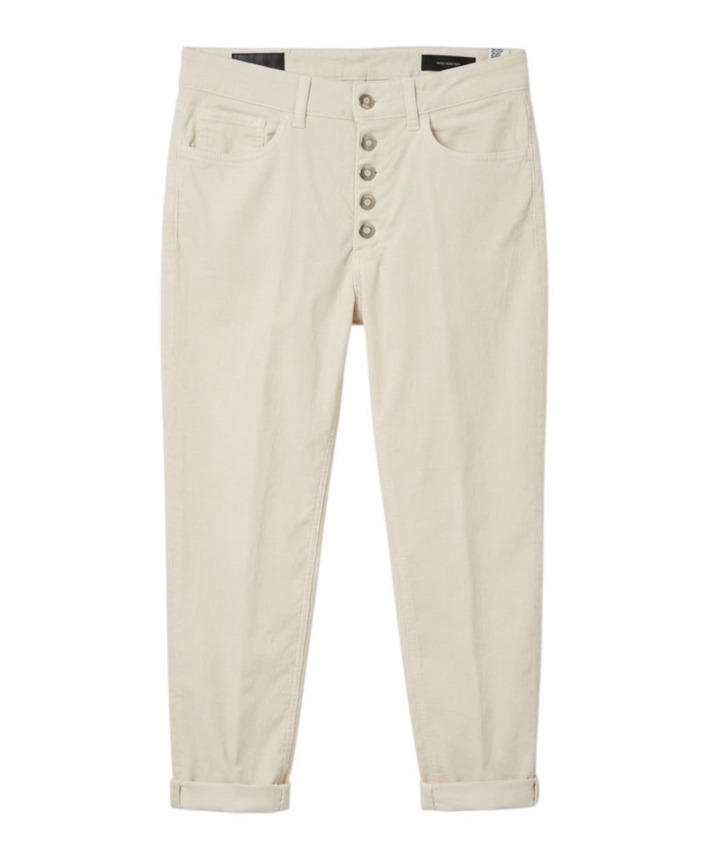 Dondup Koos Pantalon en velours côtelé avec patte de boutonnage