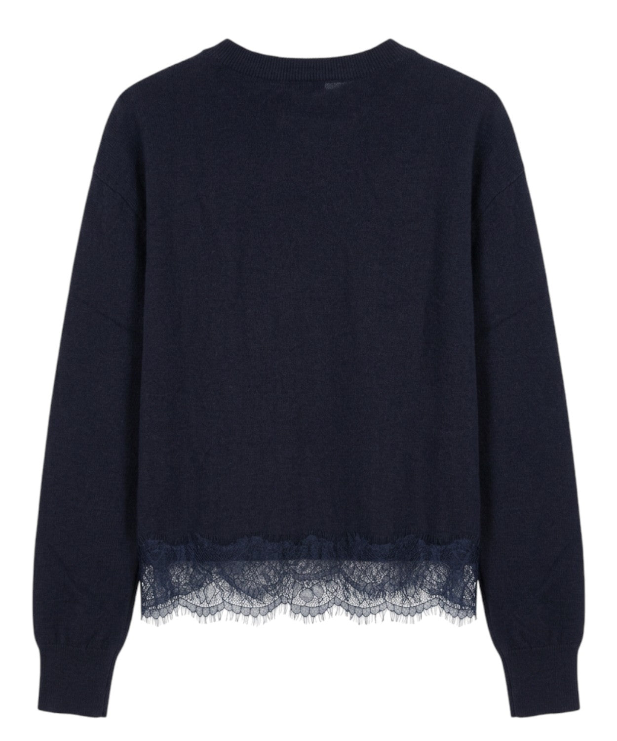 Maglione Dilly in Cachemire con Bordo in Pizzo