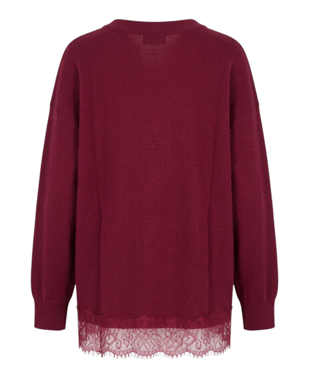 Cardigan Donna Cashmere Scollo a V Dotty con Pizzo