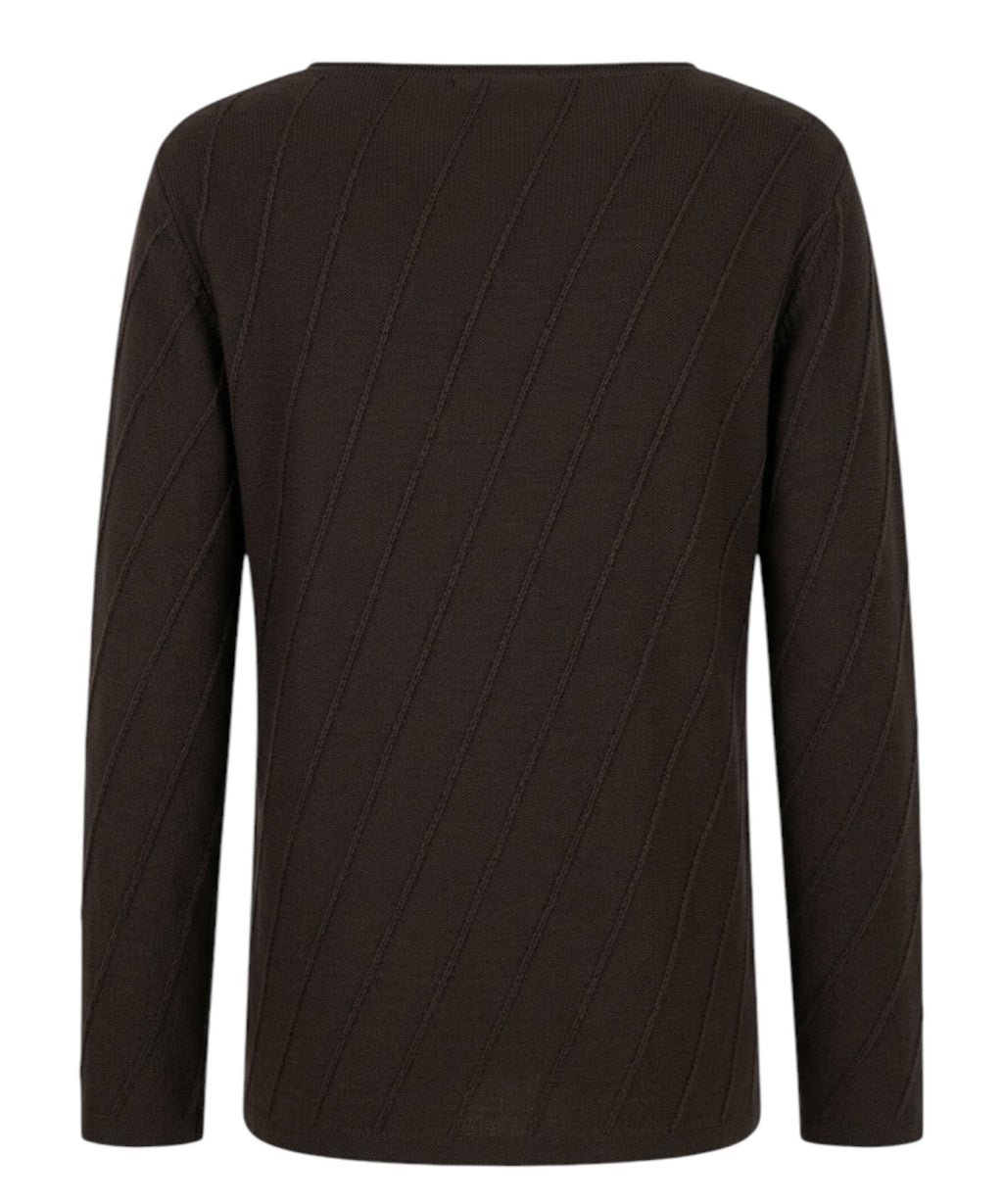 Maglione GINSENG in Lana con Motivo Asimmetrico