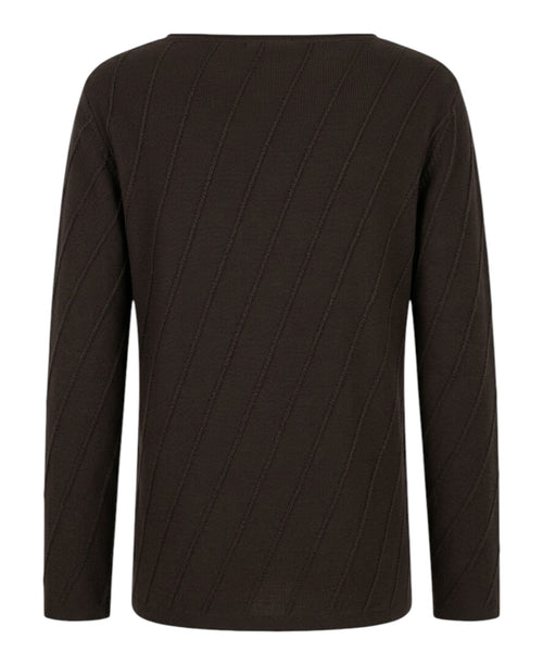 Maglione GINSENG in Lana con Motivo Asimmetrico