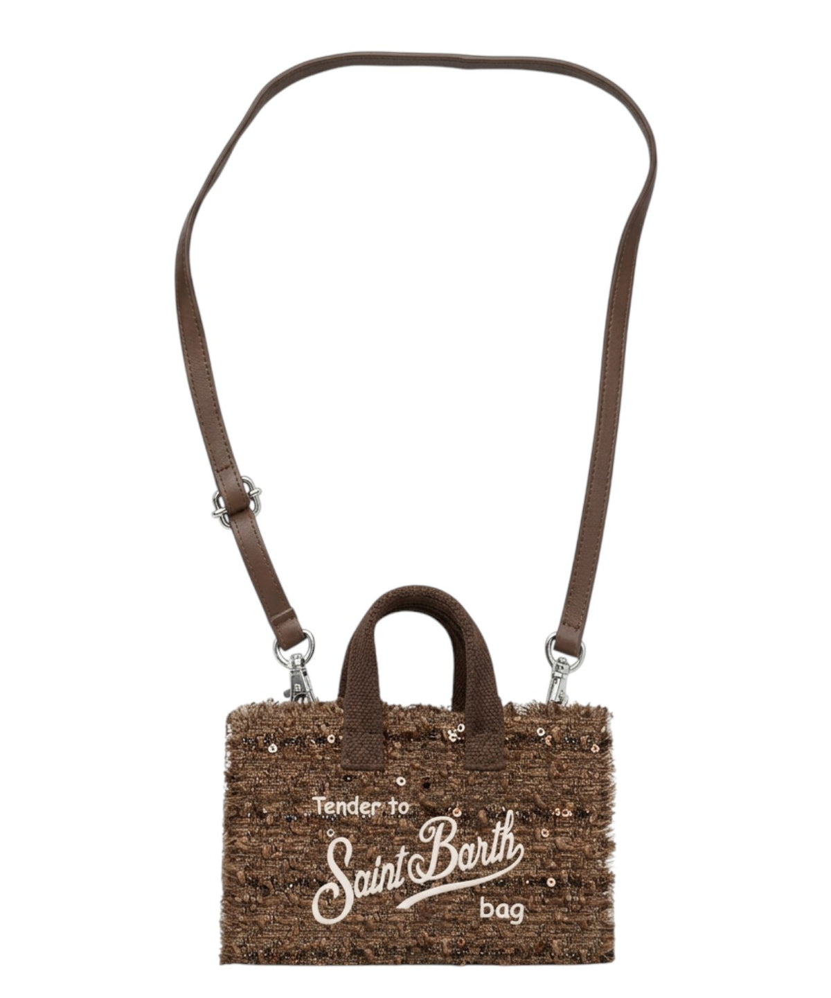 Sac pour téléphone MC2 Saint Barth en tweed à paillettes