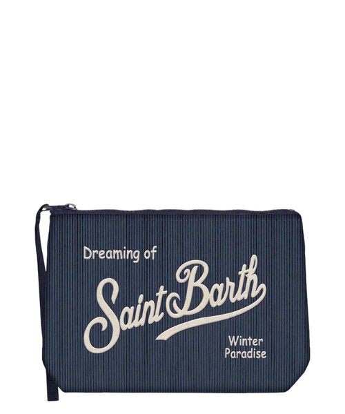 Pochette Aline in velluto a coste con Logo