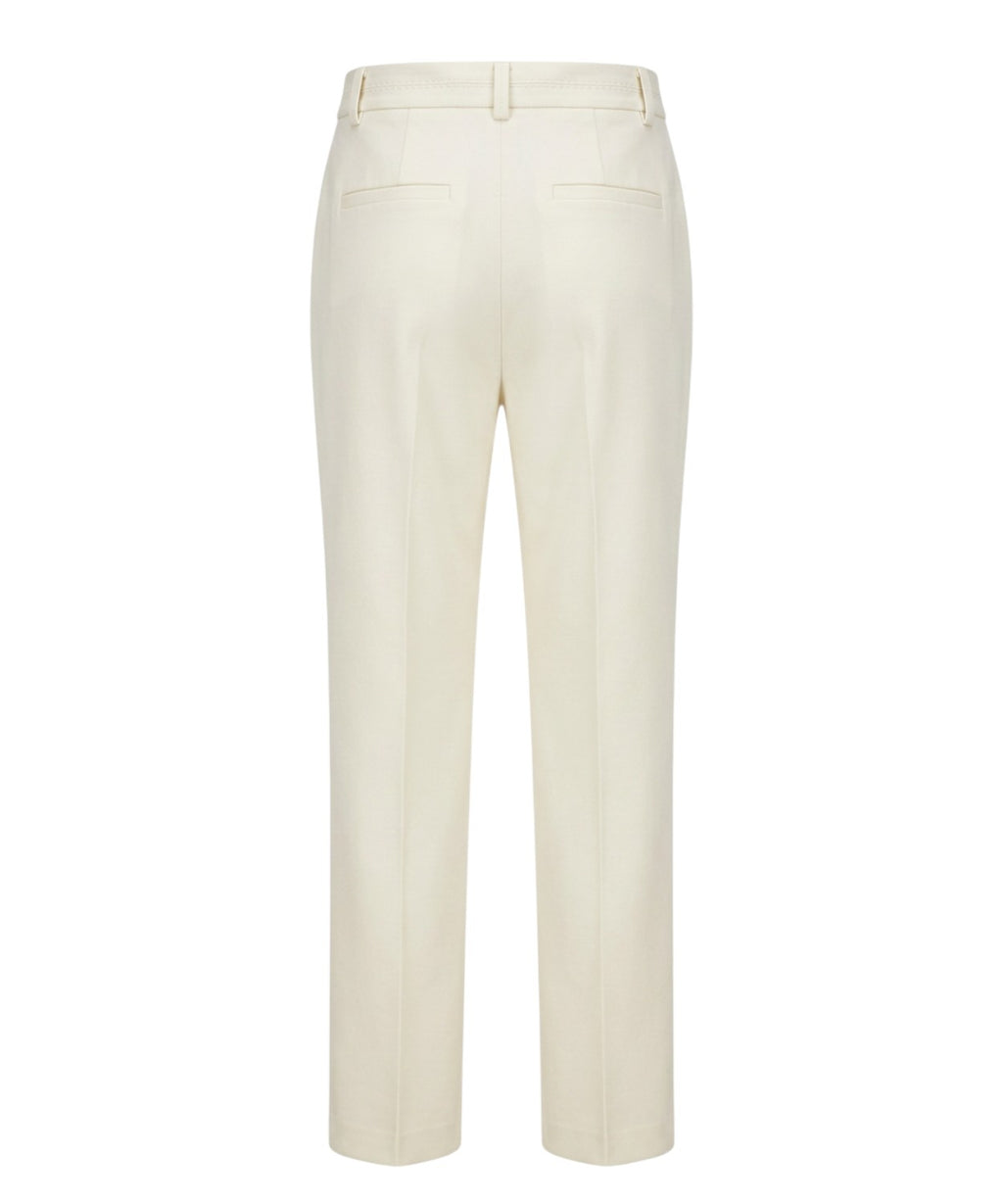 Pantaloni Marella in Cotone Stretch con Piega Centrale