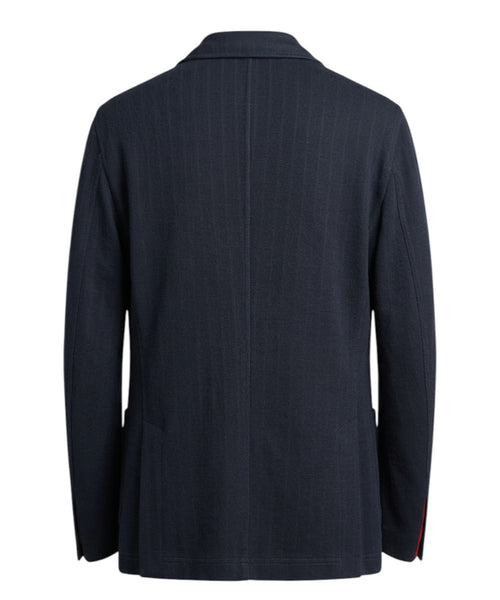 Veste Homme Paoloni croisée à côtes en mélange de coton et de laine