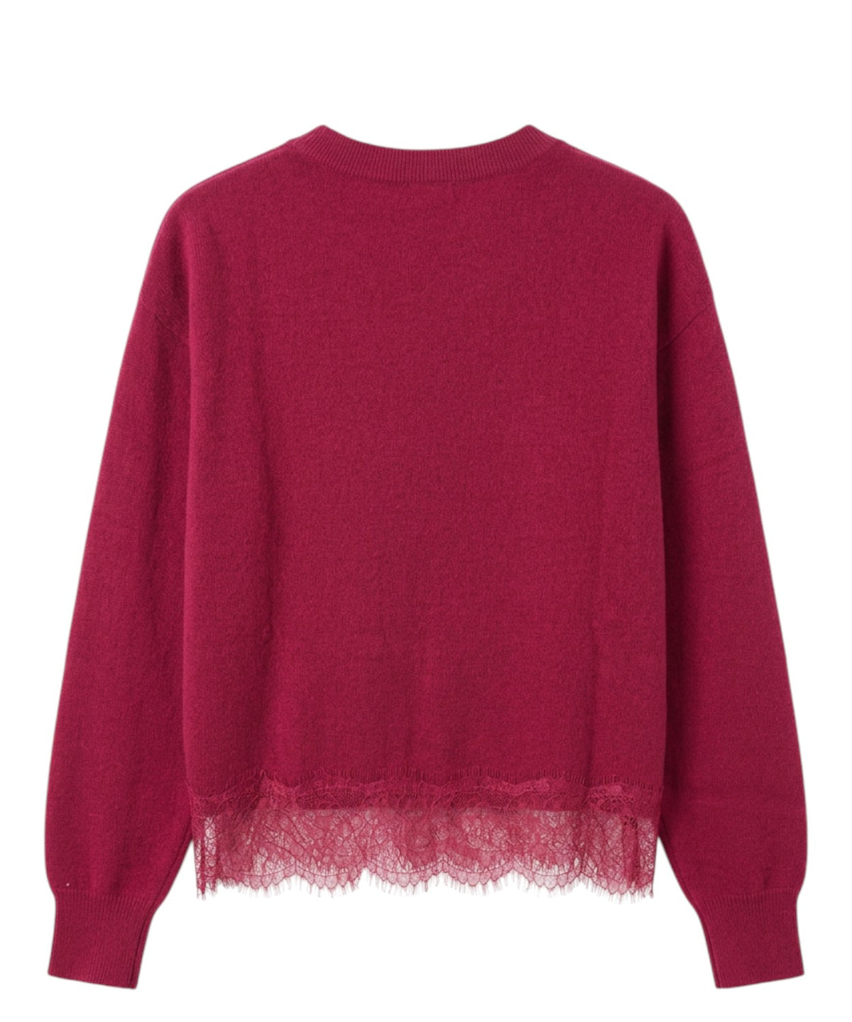 Pull Dilly en cachemire avec bordure en dentelle