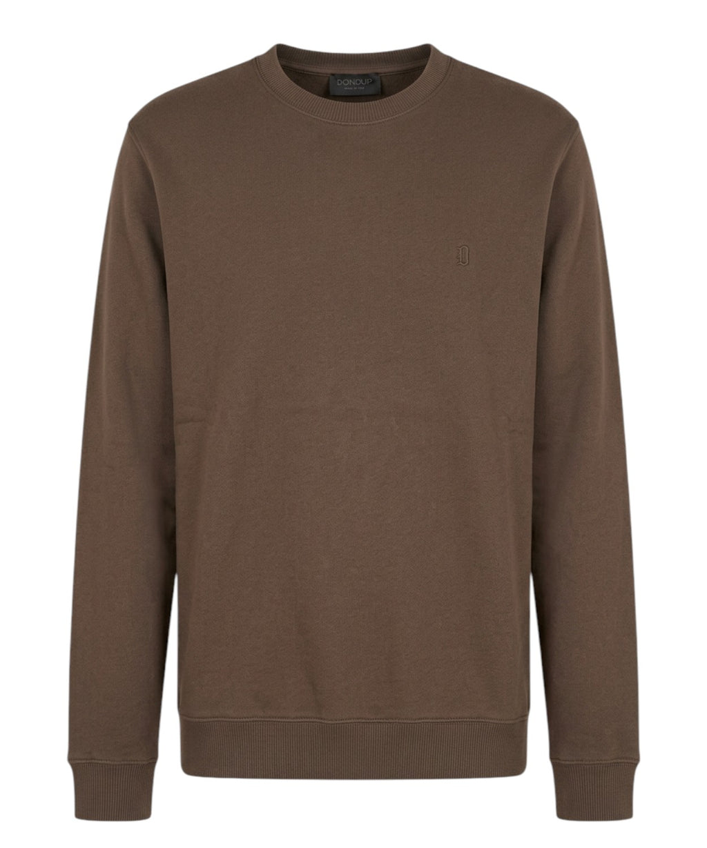 Felpa Uomo Dondup con Logo Ricamato e Regular Fit