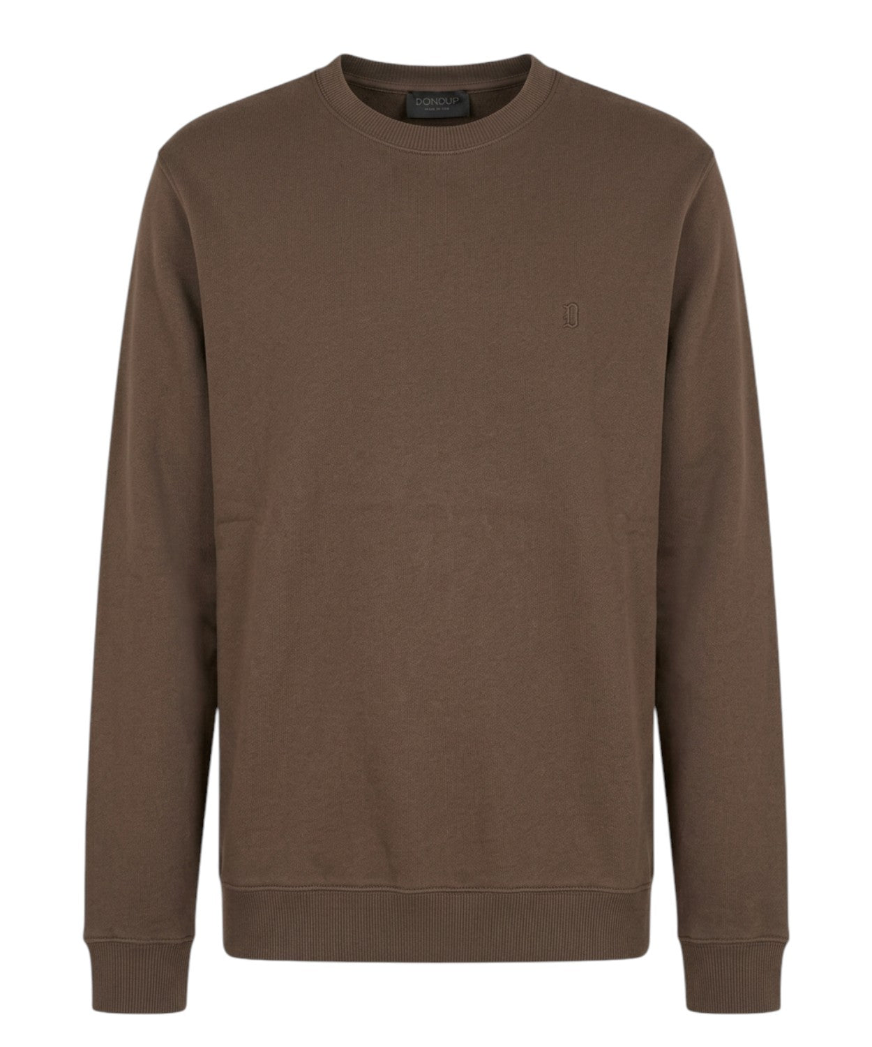 Felpa Uomo Dondup con Logo Ricamato e Regular Fit
