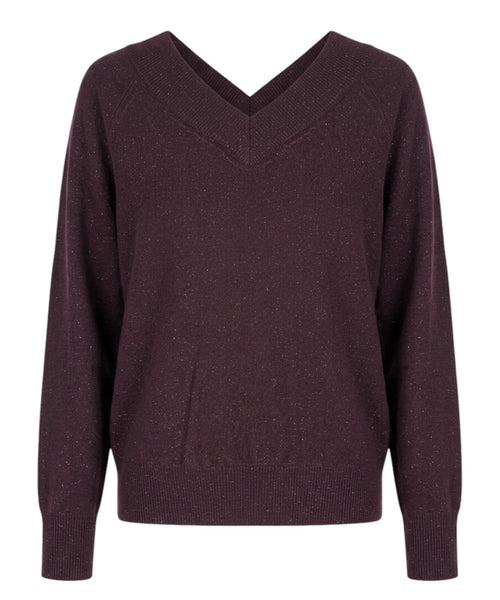 Maglione Marella Doppia Lurex con Scollo a V