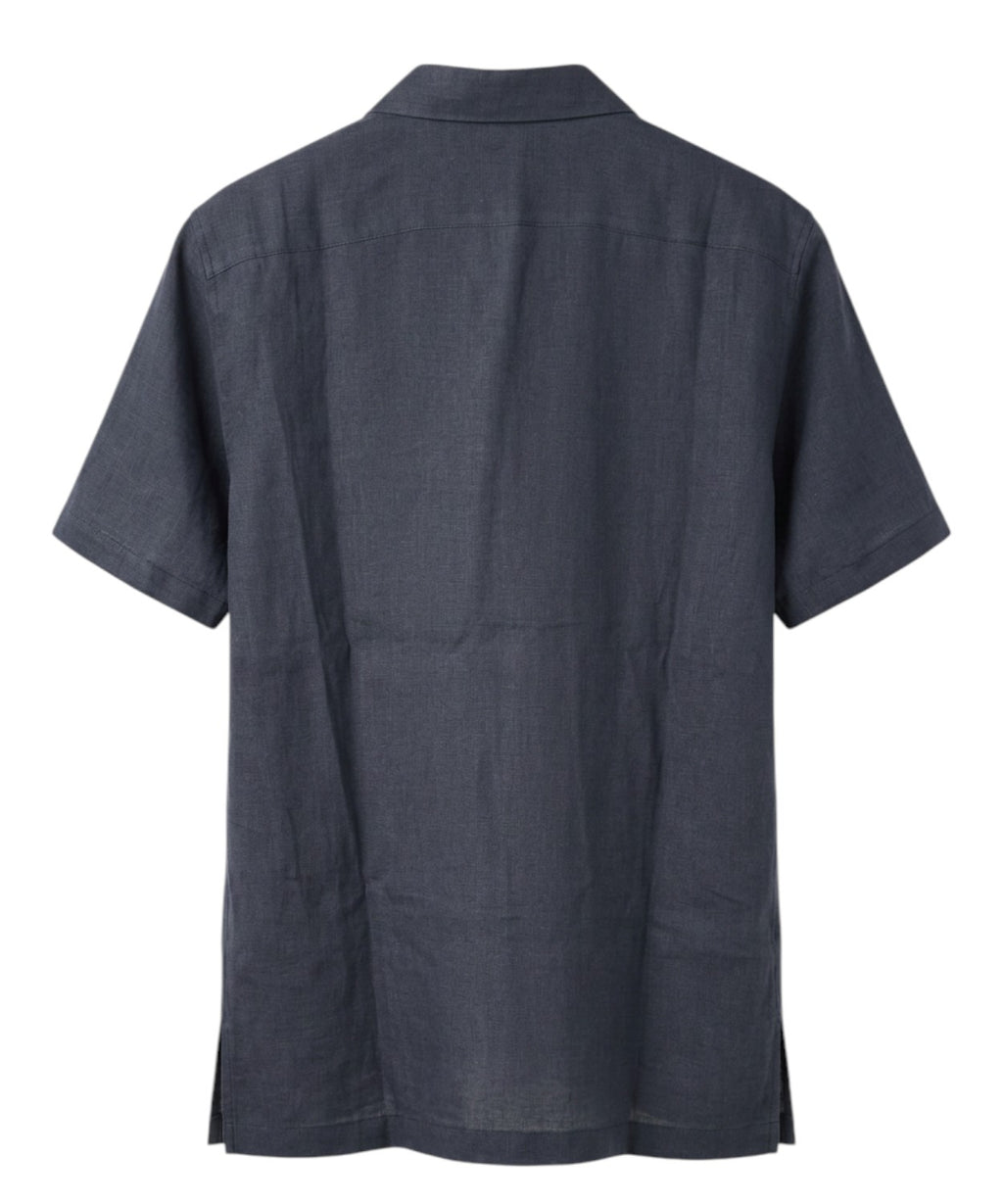Chemise Homme Lin Manches Mi-longues - Alpha Studio