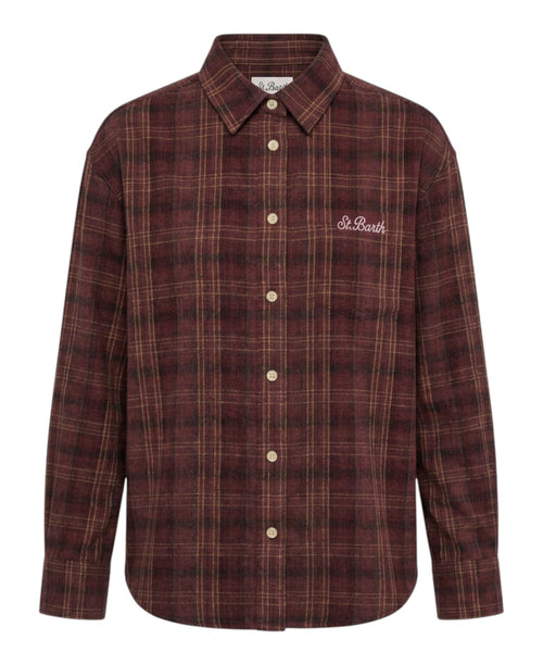 Chemise Tartan Snoopy de MC2 Saint Barth en flanelle