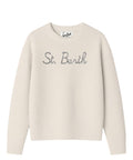 Maglia Girocollo Tessa in Misto Cashmere con Logo