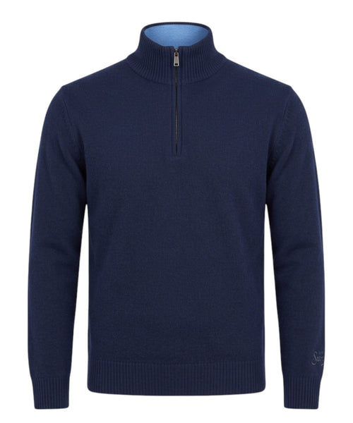 Pull homme en cachemire avec zip pour un style hivernal