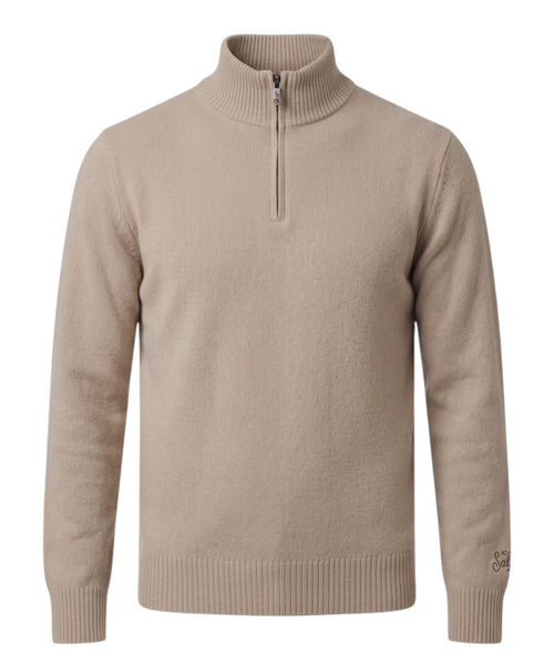 Pull homme en cachemire avec zip pour un style hivernal