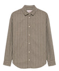 Camicia donna MC2 Saint Barth gessata con logo Strass