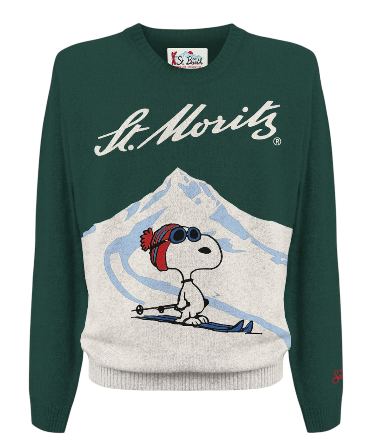 Pull Heron en mélange cachemire avec broderie Snoopy