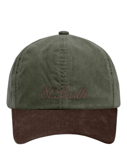 Bonnet MC2 Saint Barth en coton ciré et velours côtelé