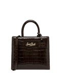 Shop Bag Mini in Pelle Stampa Cocco con Tracolla