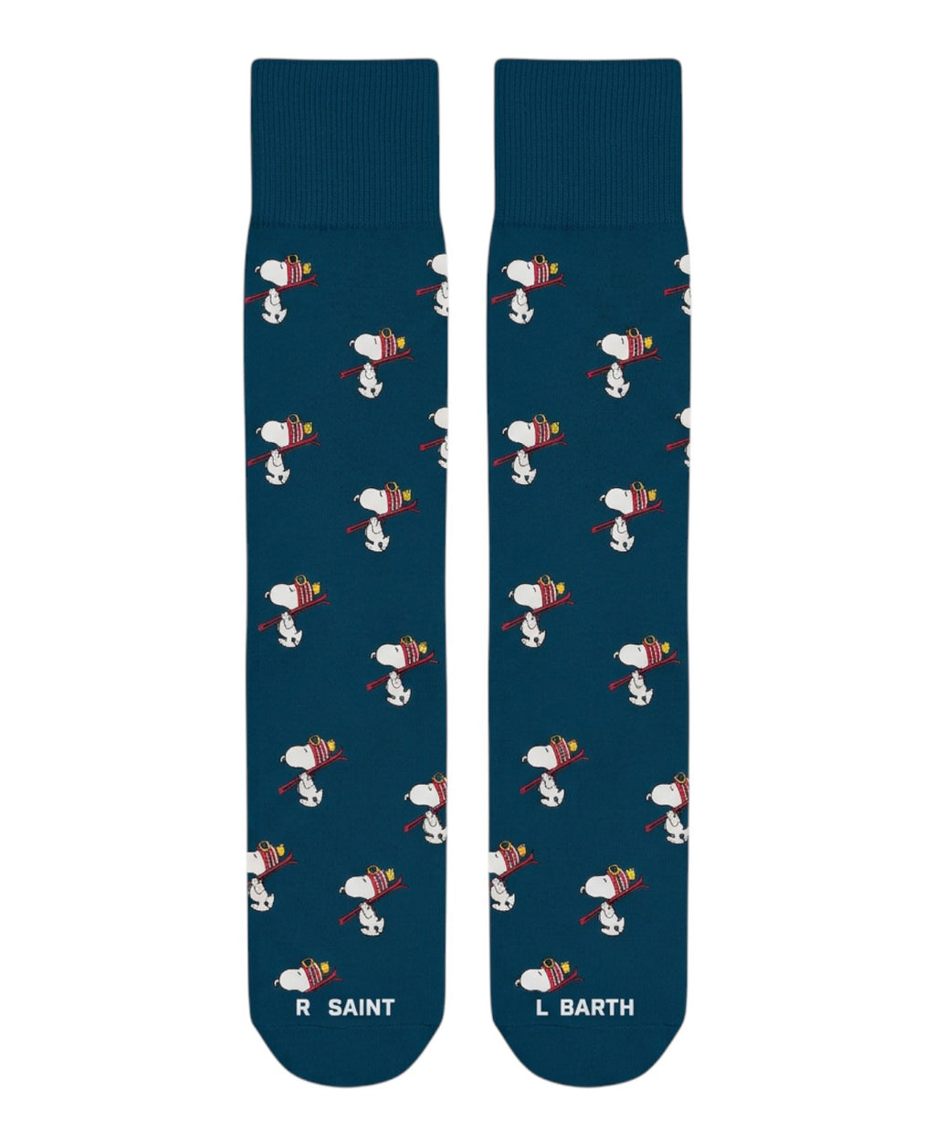 Calzini Jacquard in Cotone di MC2 Saint Barth Snoopy Ski