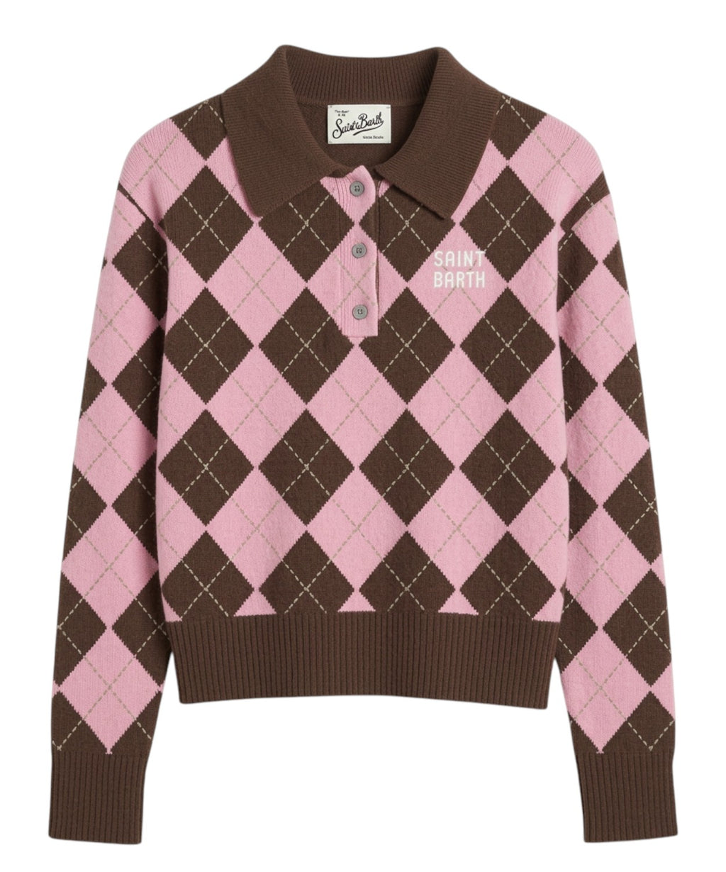 Pull femme MC2 Saint Barth Hadidy avec col et boutons