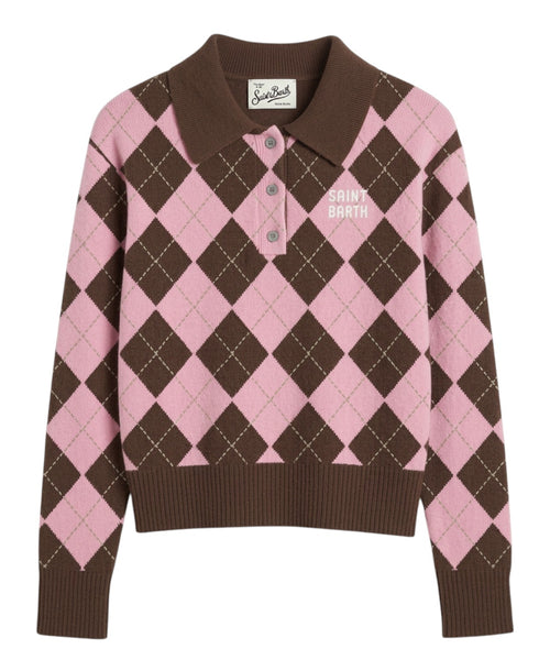 Pull femme MC2 Saint Barth Hadidy avec col et boutons
