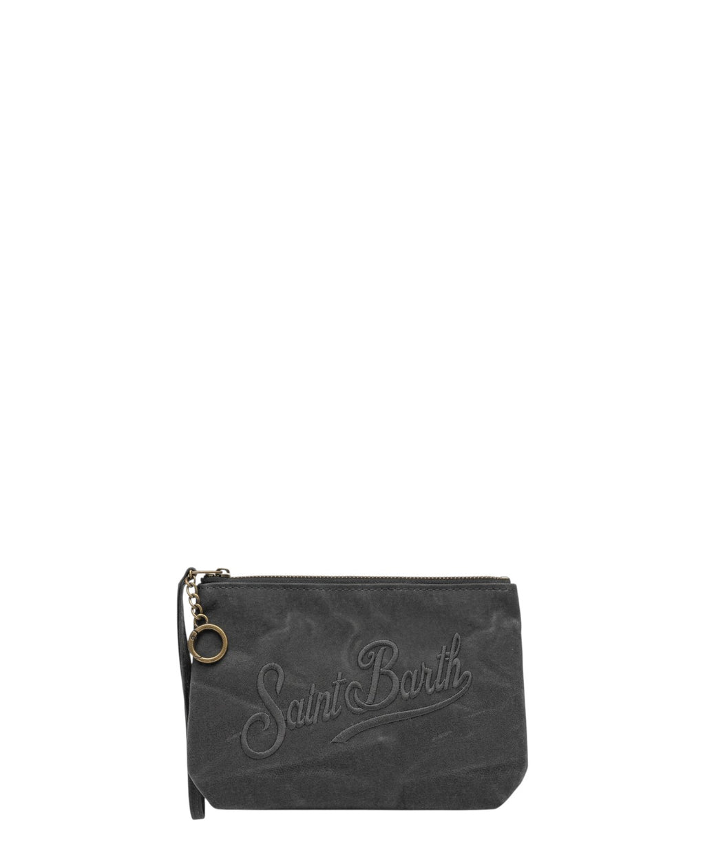 Pochette Aline Mini en velours côtelé avec logo