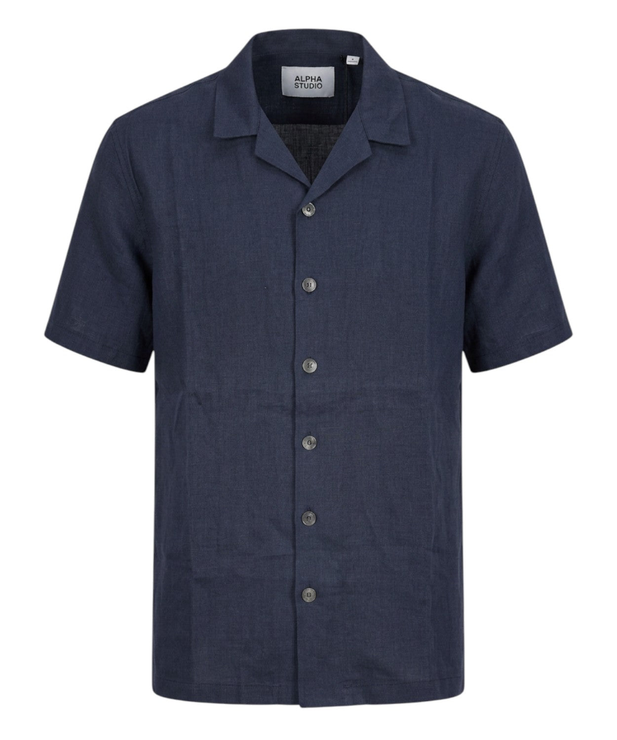 Chemise Homme Lin Manches Mi-longues - Alpha Studio
