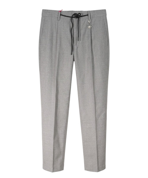 Pantalone Uomo Manuel Ritz in Lana Vergine Stretch con Elastico in Vita