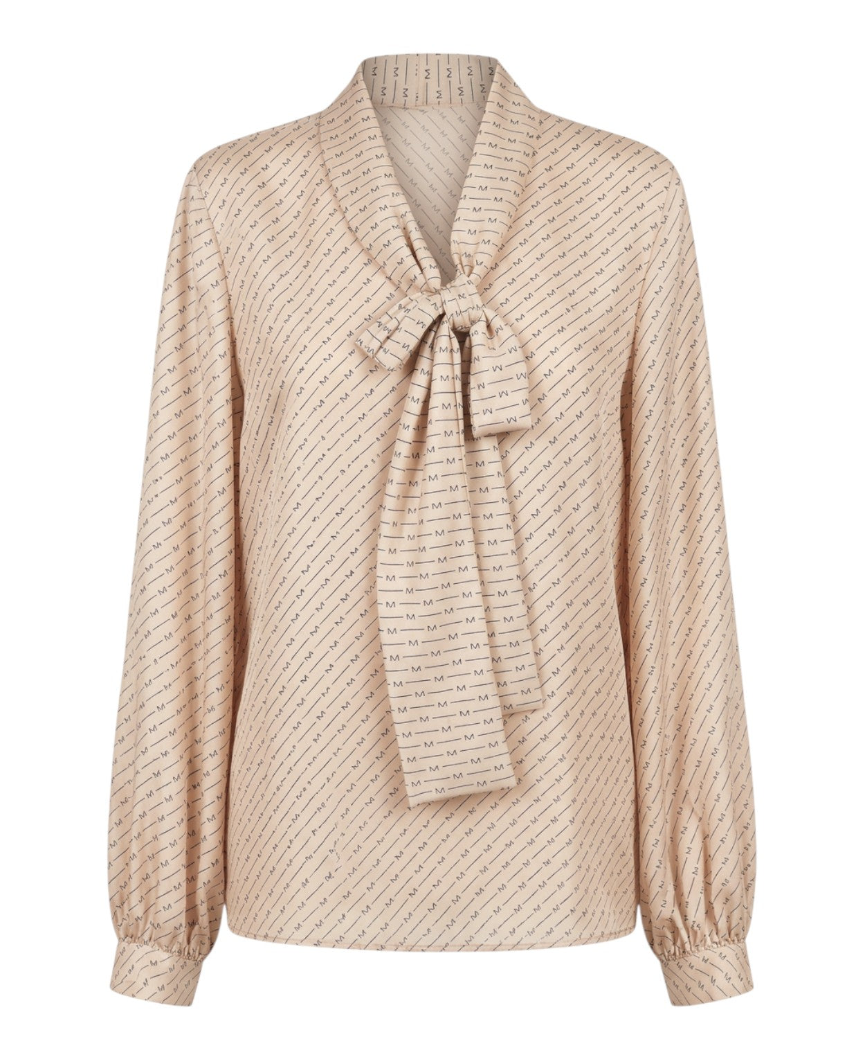Camicia Max Mara in Seta con Fiocco e Stampa All over