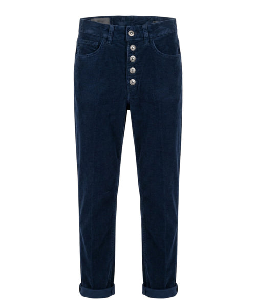 Dondup Koos Pantalon en velours côtelé avec patte de boutonnage
