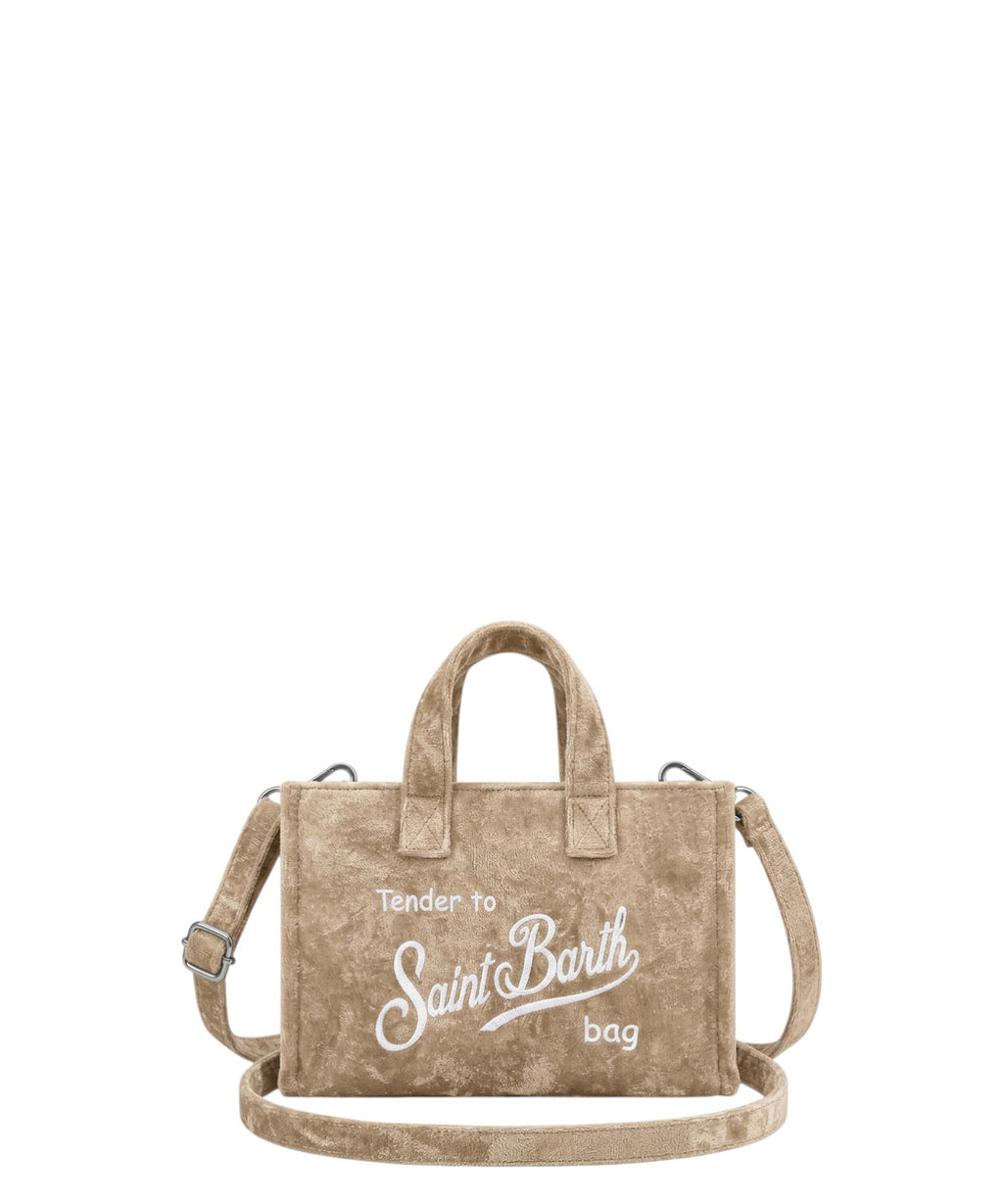 Phone Bag in Velluto con Logo
