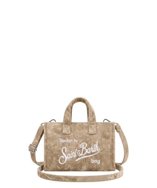 Phone Bag in Velluto con Logo