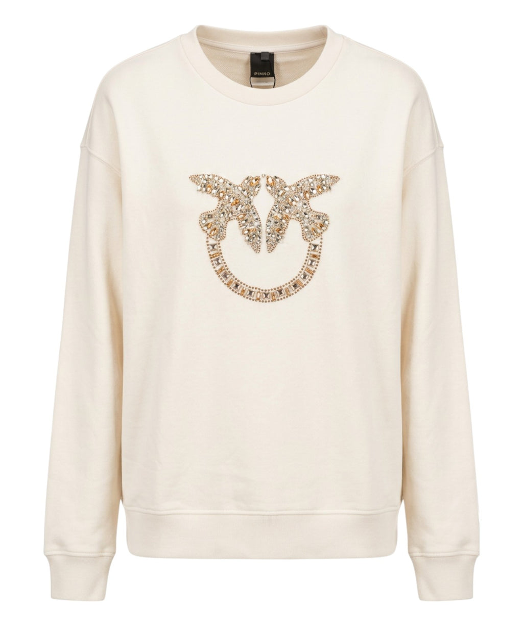 Felpa Pinko Nelly con logo strass