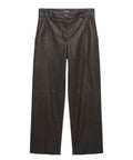 Pantalons effet cuir nubuck à jambe large
