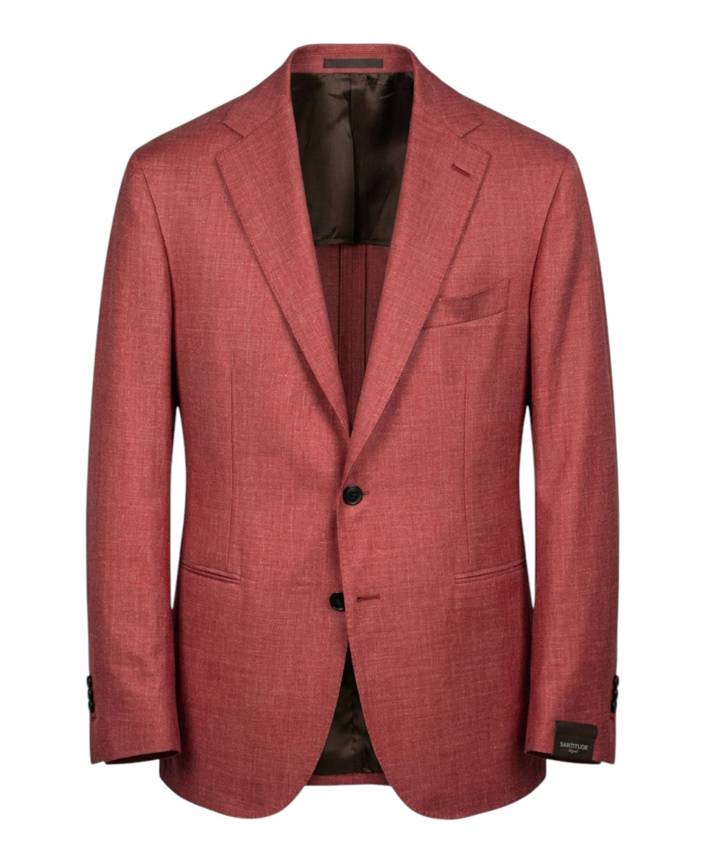 Veste Monopetto Sartitude en Mélange Soie et Lin